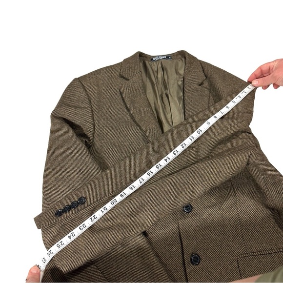 Paul Jones PJ Men Golden Brown Black Diagonal Stripe Sport Jacket Sz XL 46R NWOT - Picture 15 of 16